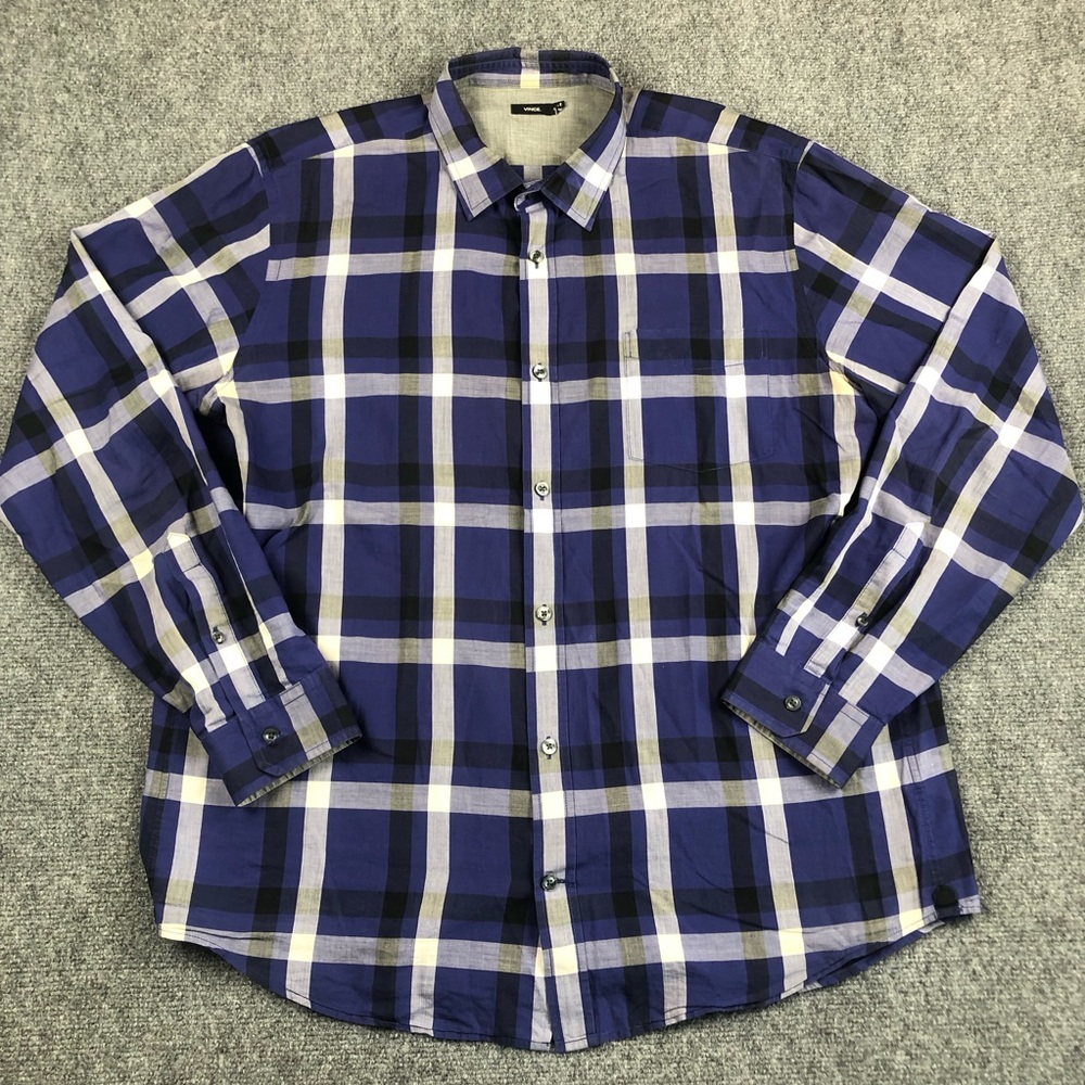 Vince Men's Plaid Button-Down Shirt
